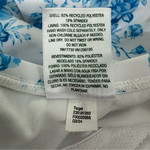 Women’s Wild Fable Extra High Leg Cheeky Adjustable Floral One Piece Swimsuit M - Picture 11 of 16